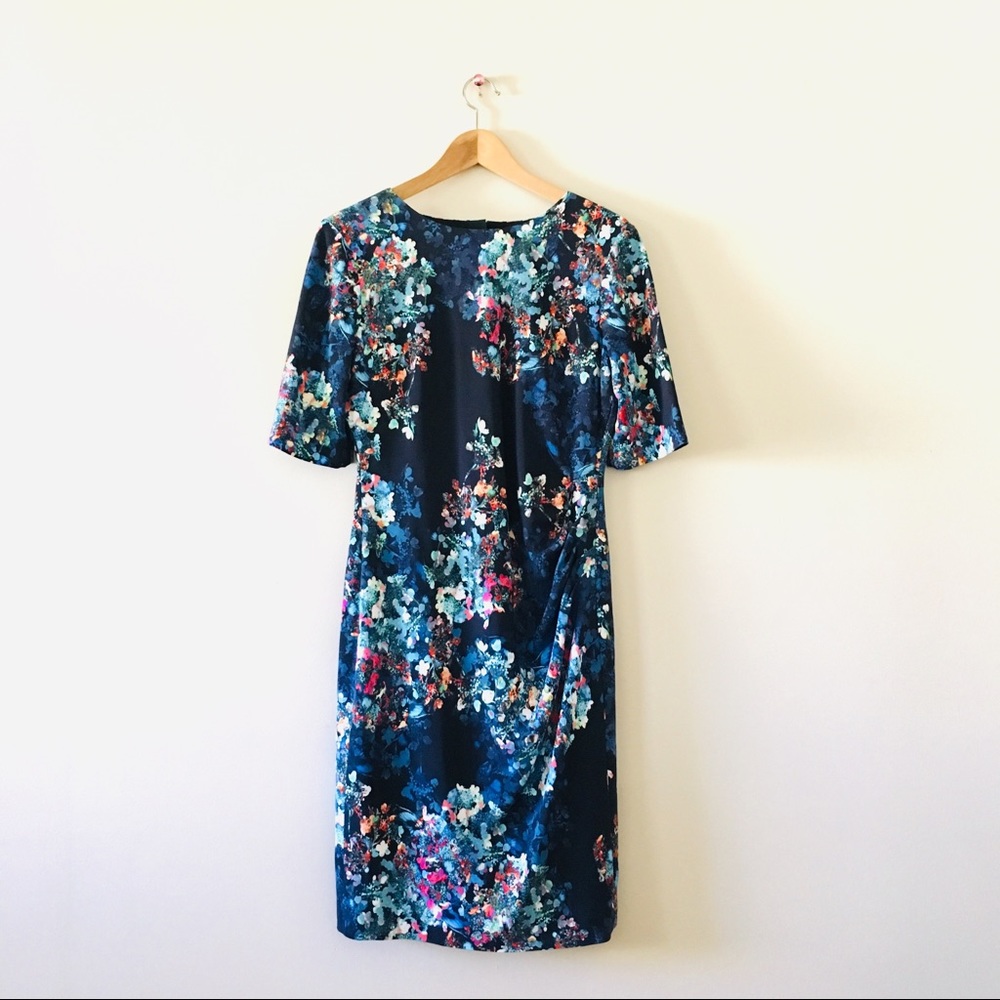 LK Bennett Leticia midi sheath dress optic floral